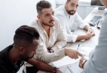 businessmen in a business meeting