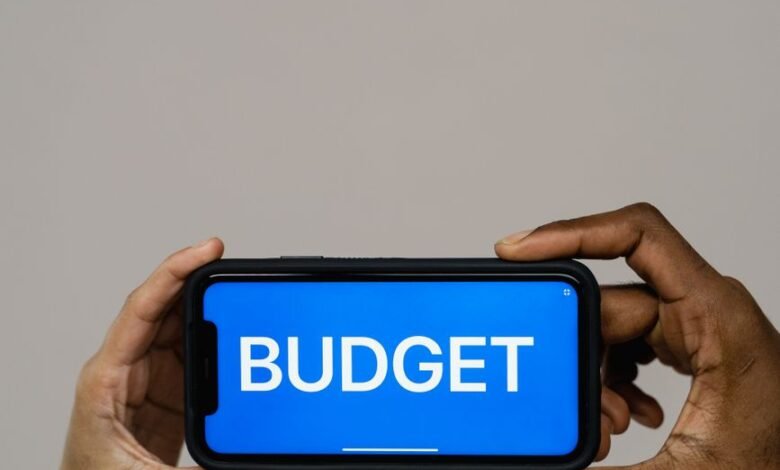 budget word as smartphone screensaver