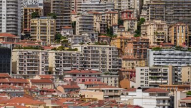 residential buildings in city