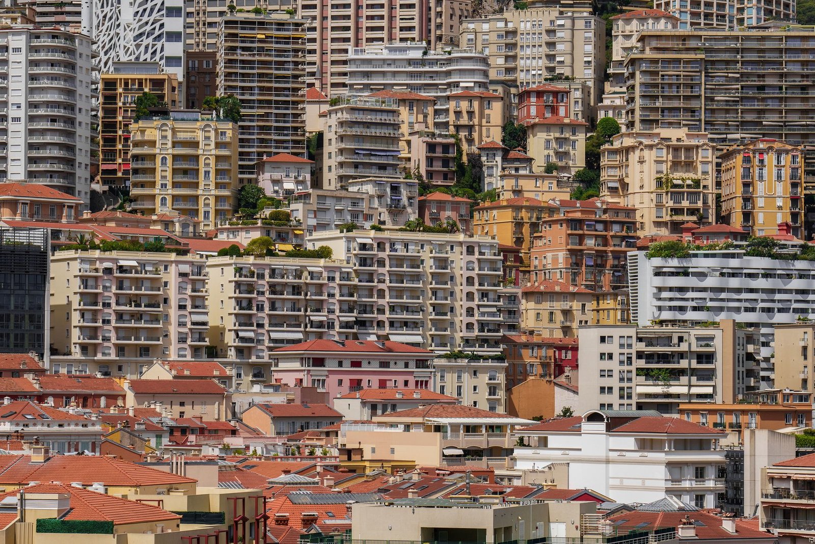 residential buildings in city