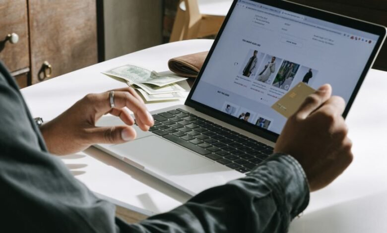 person shopping online