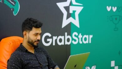 man working on laptop