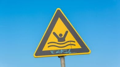 yellow warning sign