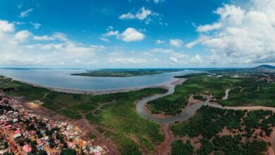 aerial photography of body of water