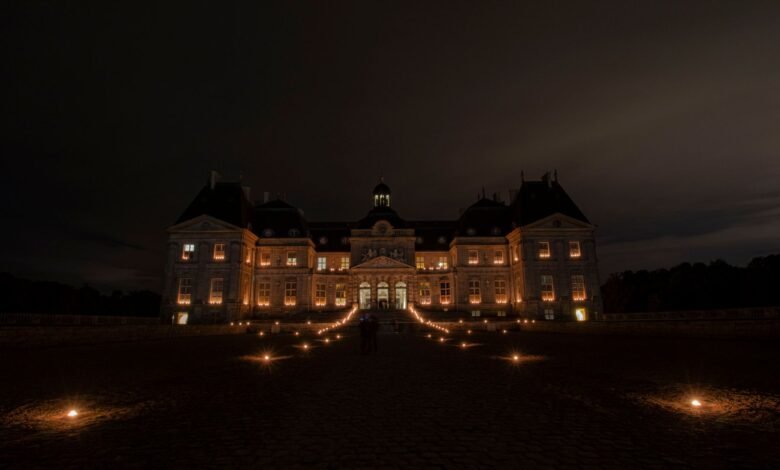 landscape france night architecture