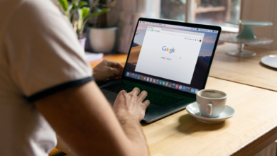 a person using a laptop