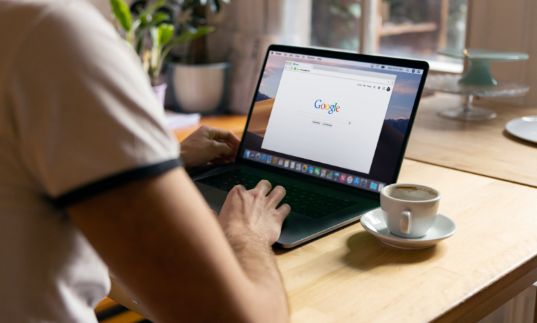 a person using a laptop