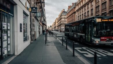 bus on a street in paris