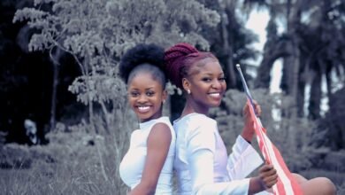 two women celebrating in monrovia park