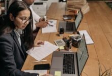 people working at the office
