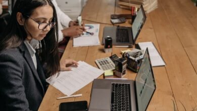 people working at the office