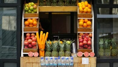 colorful street fruit stand showcasing fresh produce