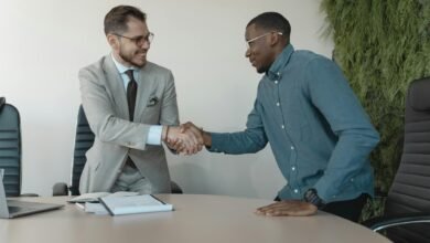 man in blue long sleeve shirt gets the job