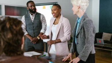 marketing businessman exit office