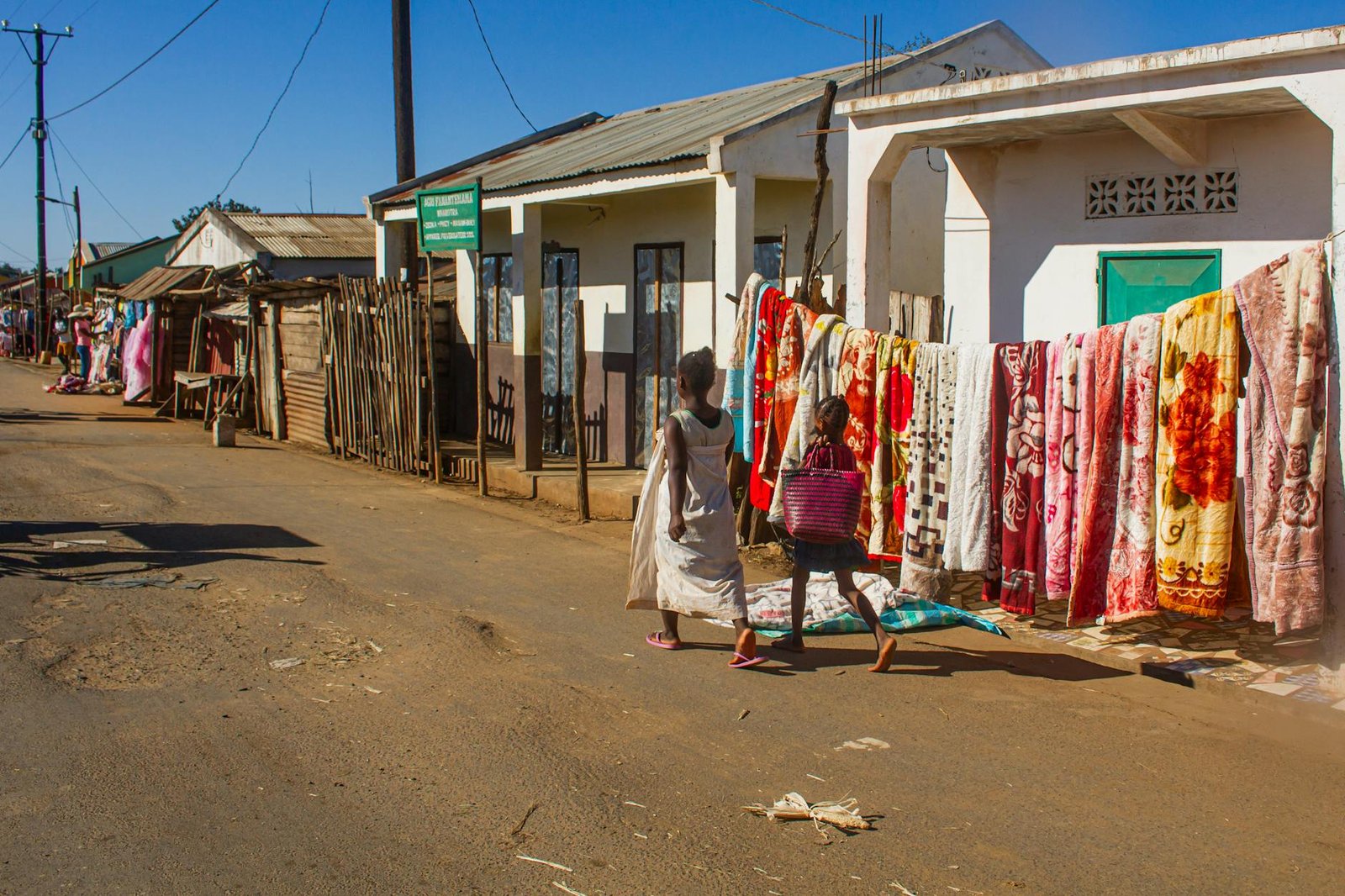 street scene in ankililoaka madagascar