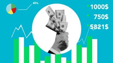 cutout paper composition with graphic and hand with bills