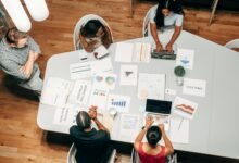 people in the office discussing a project