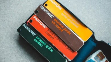 pantone colors samples in box