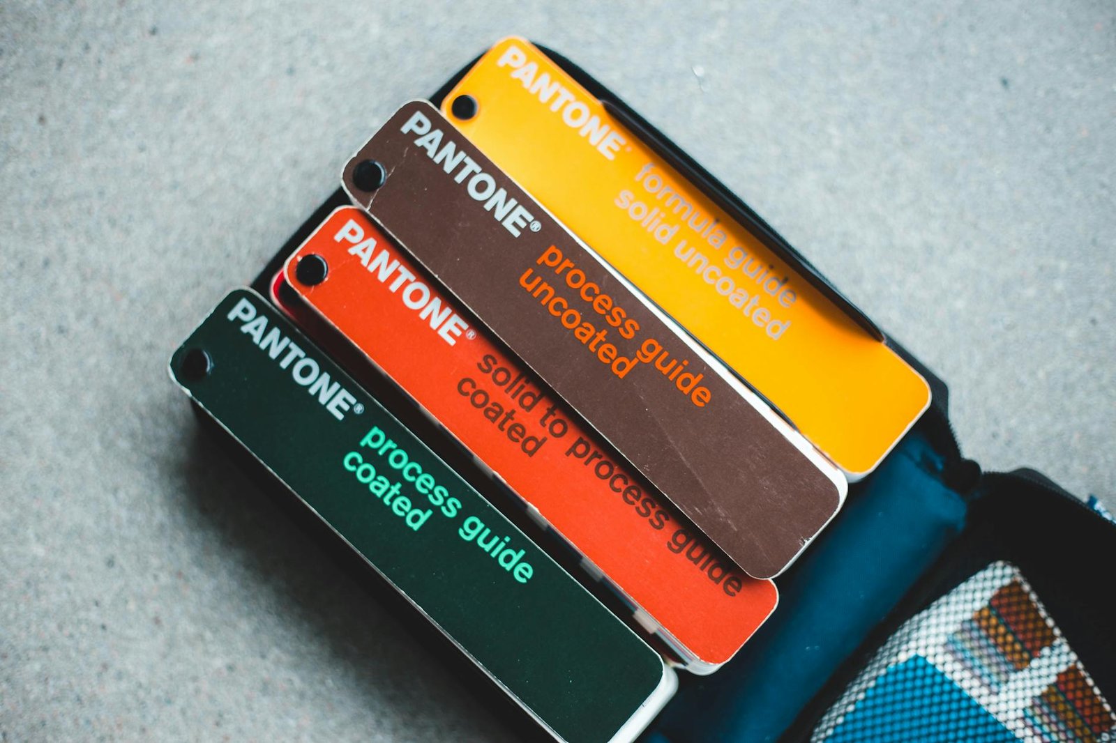 pantone colors samples in box