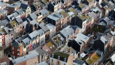 rooftops of workers tenements