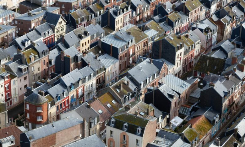 rooftops of workers tenements
