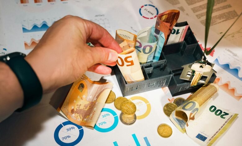 euro currency and financial planning concept