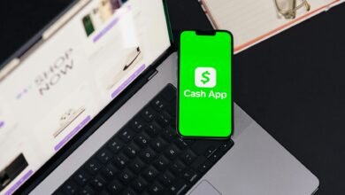cash app displayed on smartphone and laptop