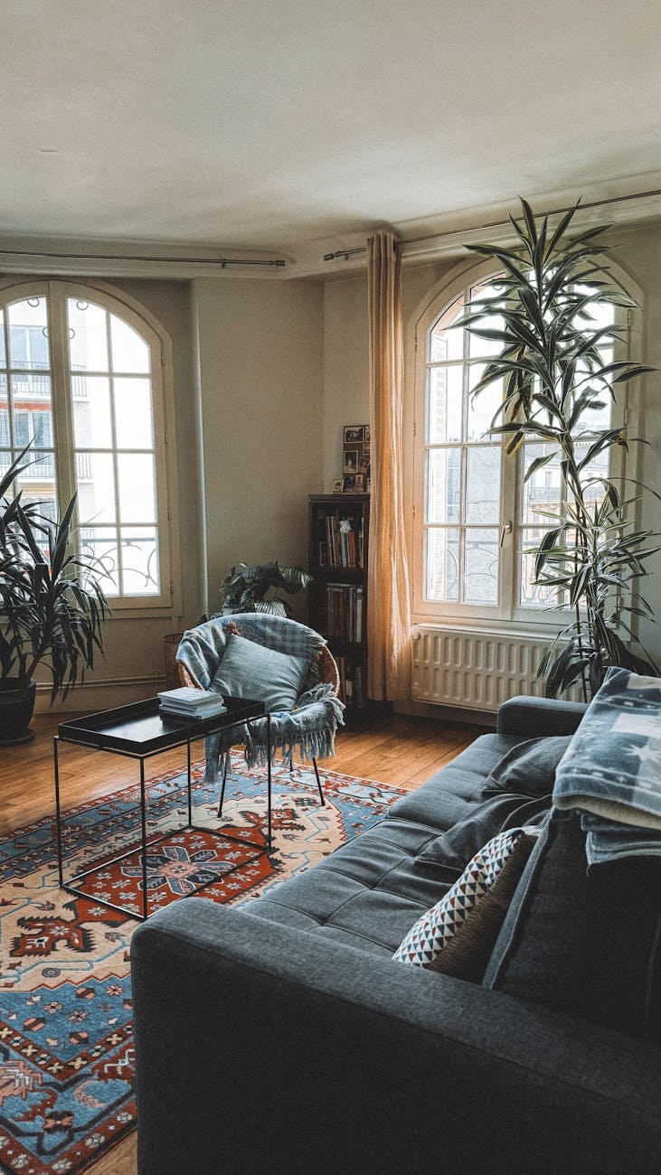 cozy living room with modern interior design