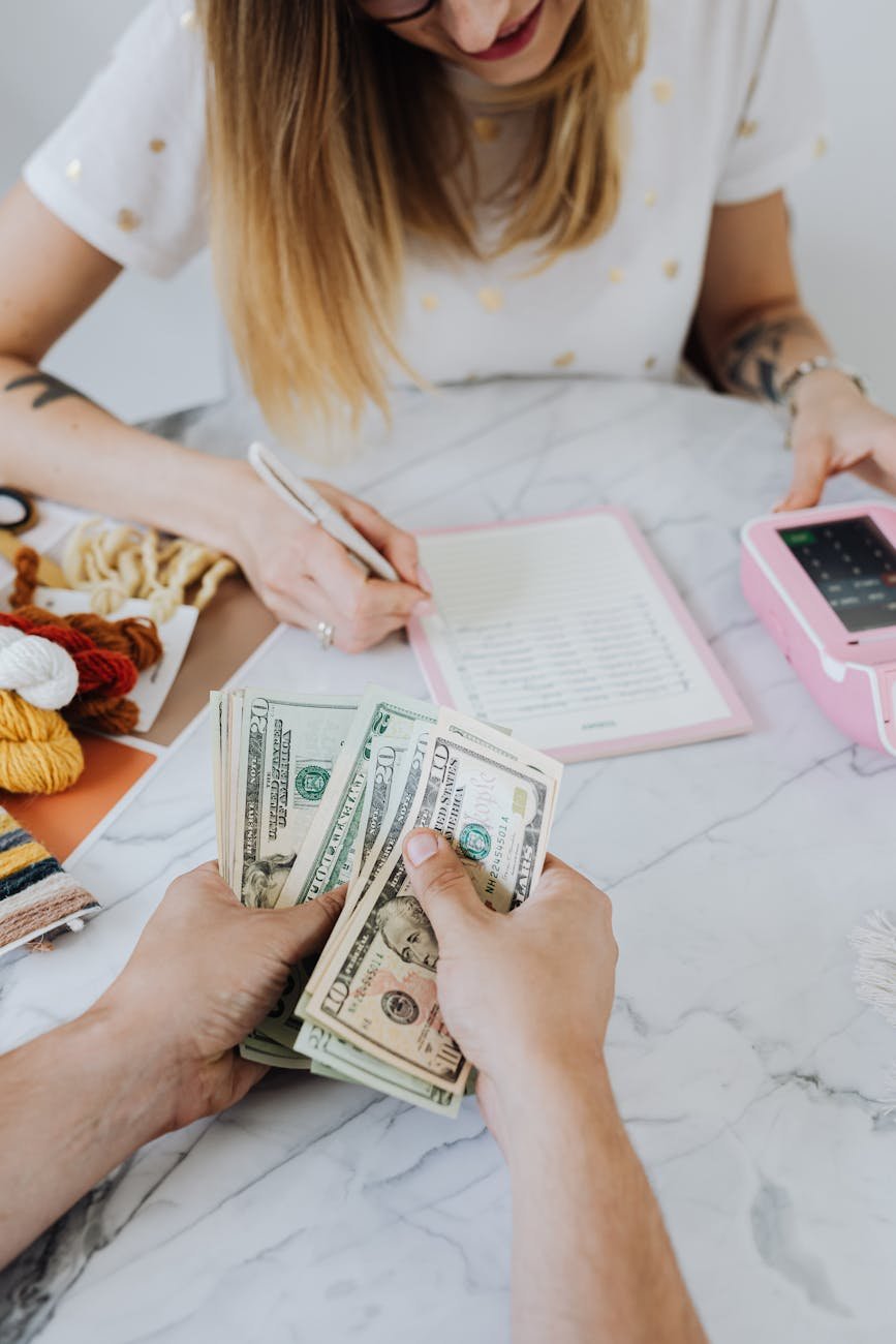 counting of dollar bills