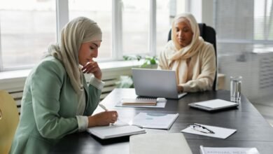 women working in an office