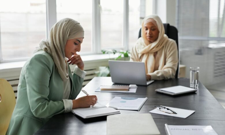 women working in an office