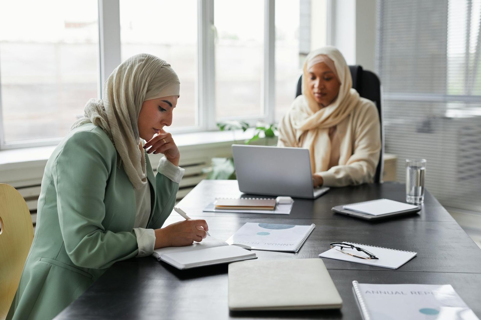 women working in an office