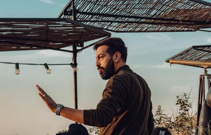 casual rooftop gathering in marrakesh at sunset