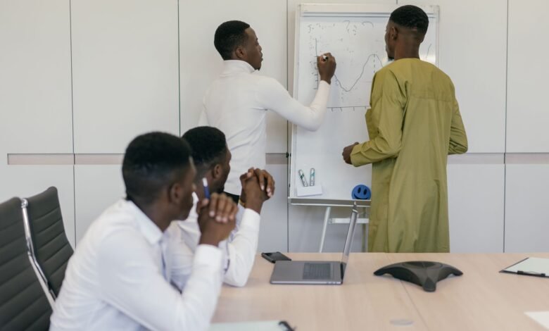 a team in the office
