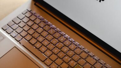 a close up shot of a laptop