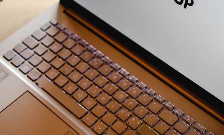 a close up shot of a laptop