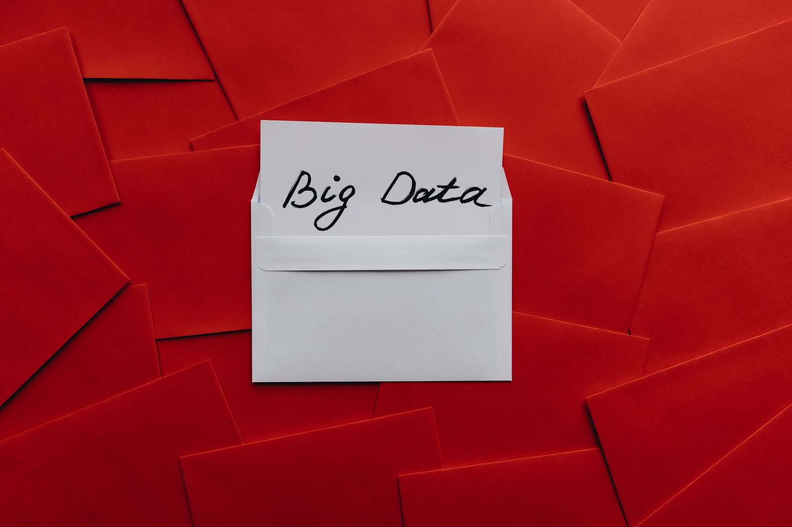 card on top of red envelopes